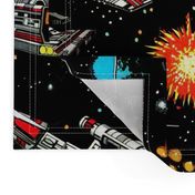 vintage retro kitsch science fiction futuristic spaceships rockets planets space galaxy shuttle Saturn moon pop art battles UFO 