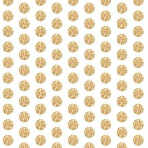 Sparkly Golden Glitter Polka Dots