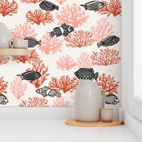 coral reef // kids summer ocean nautical coral ocean fish 