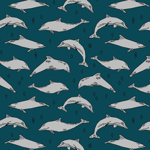 dolphin // kids animals ocean water animals whales nautical summer