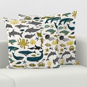 ocean // kids ocean nautical summer fish whale octopus kids crabs