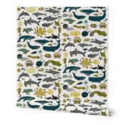 ocean // kids ocean nautical summer fish whale octopus kids crabs