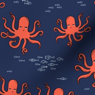 octopus // kids ocean nautical summer fish 