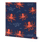 octopus // kids ocean nautical summer fish 