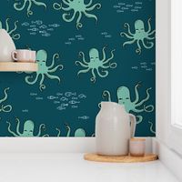 octopus // ocean fish kids nautical ocean kids 