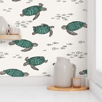 sea turtles // ocean nautical summer kids turtles reptiles