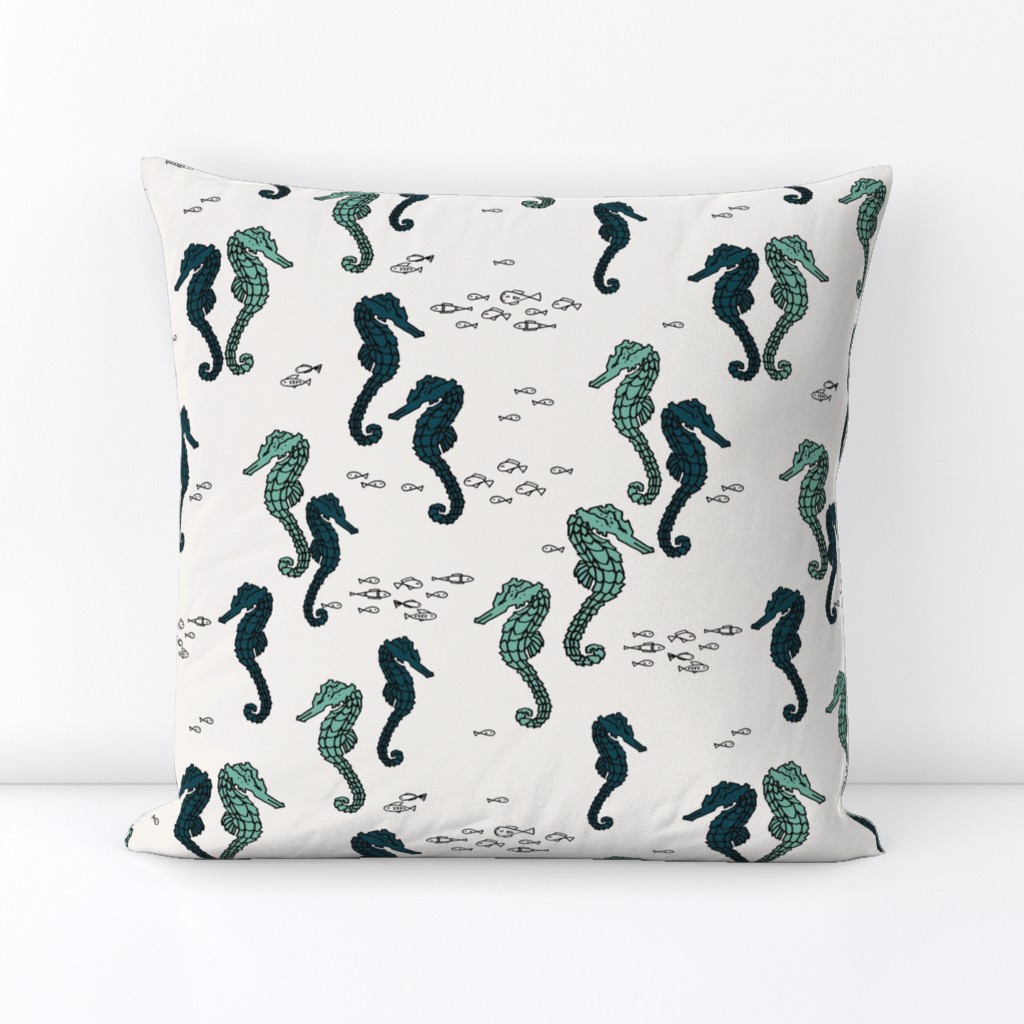 seahorse // nautical ocean kids summer blue 