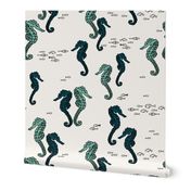 seahorse // nautical ocean kids summer blue 