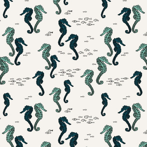 seahorse // nautical ocean kids summer blue 