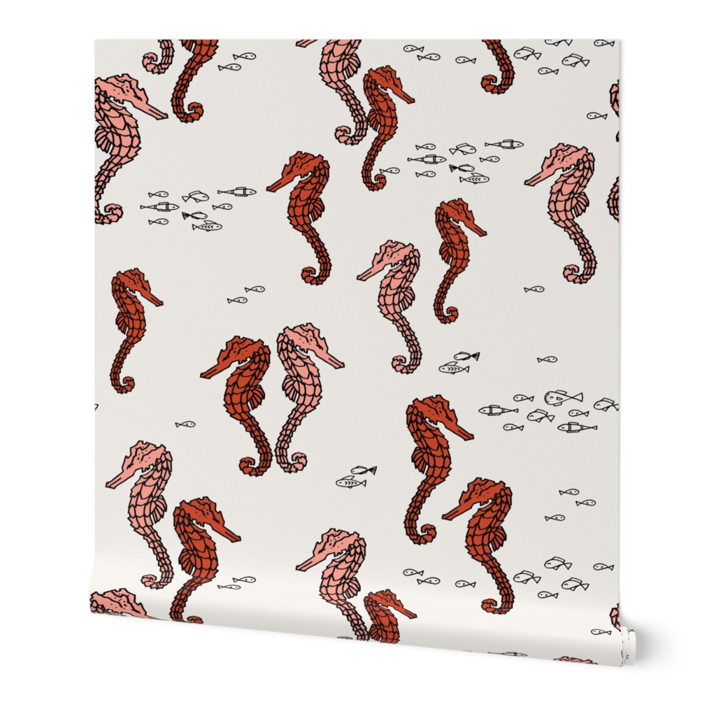 seahorses // kids summer ocean water nautical animals fish