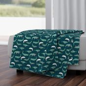 whales // ocean nautical summer kids animals blue water