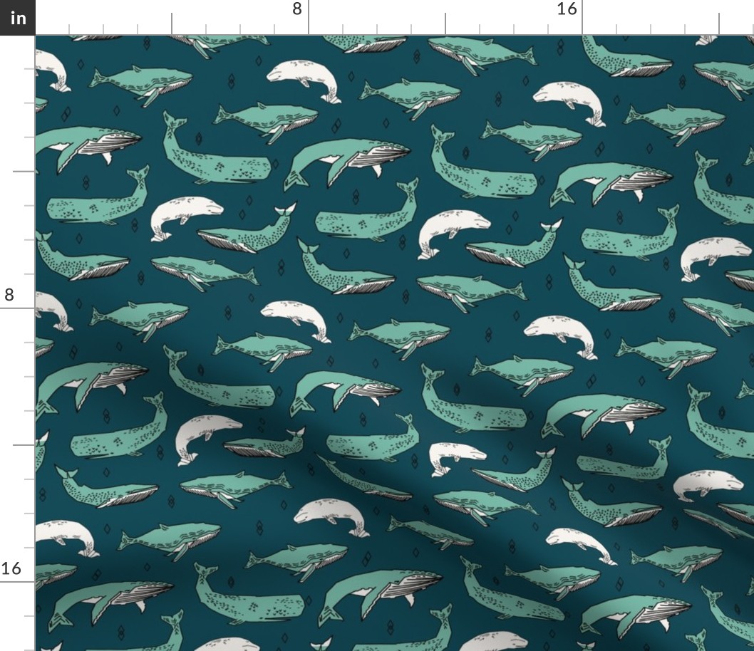 whales // ocean nautical summer kids animals blue water