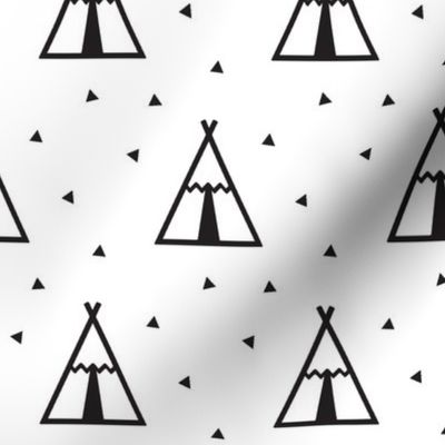 b&w teepee