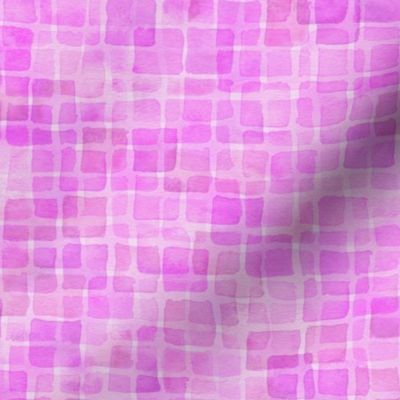 double watercolor squares in orchid