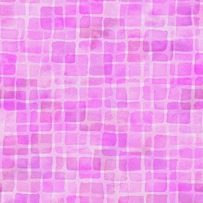 double watercolor squares in orchid