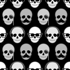 Hipster Skulls Pattern