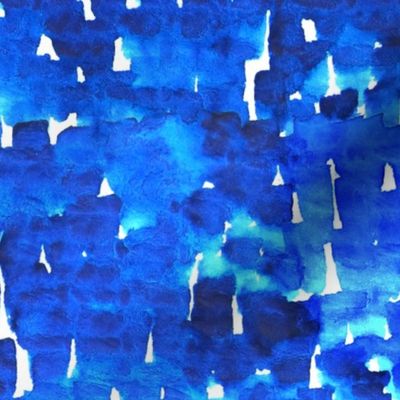 Strong Rain - Blue Watercolor Texture