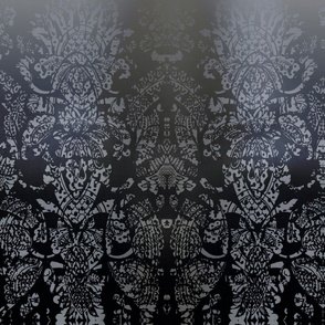 Damask smoky black and white moody