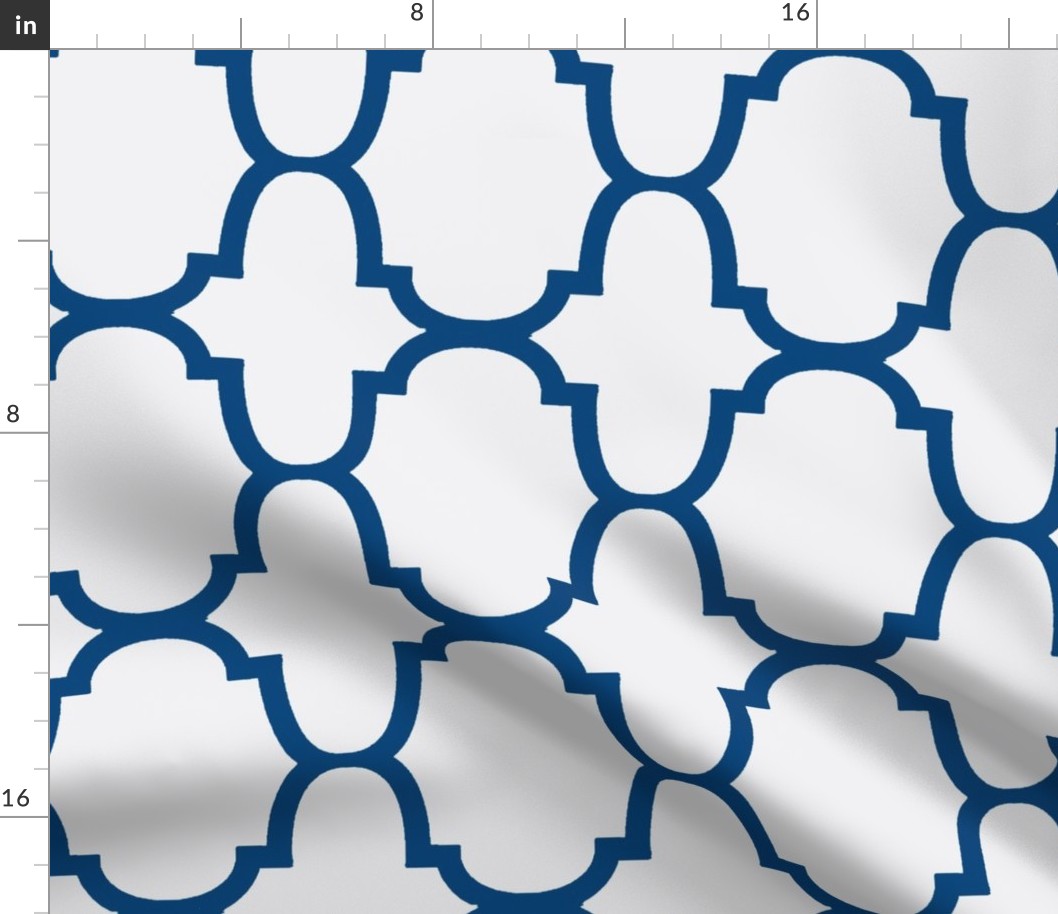 Quatrefoil- Blue test 3-Large