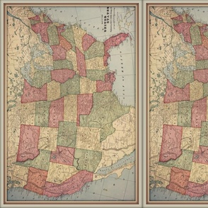 Vintage USA map, small - FQ - (lower 48)