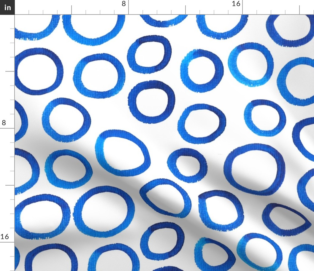 Large Blue Watercolor Circles