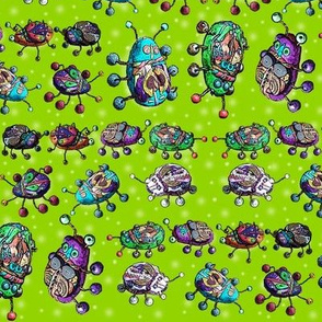 BEETLE MANIA Green Bright ladybug scarab