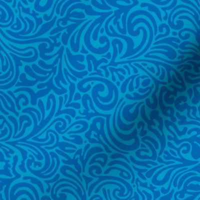 swirl botanical - azul