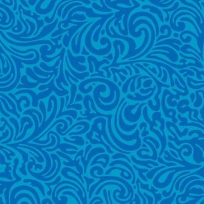 swirl botanical - azul