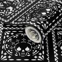 Papel Picado black on white ground