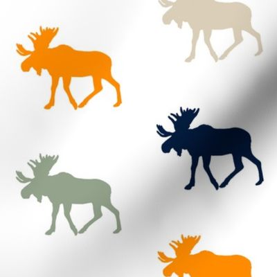 Multi Moose // Navy/Orange/Sage/Tan