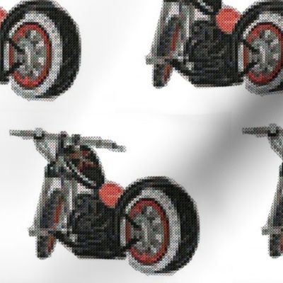 motorcycle cross stitch