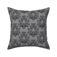  Sugar Skull Sphynx Cat Damask Grey