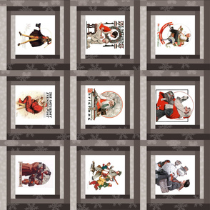 Norman Rockwell Cheater's quilt