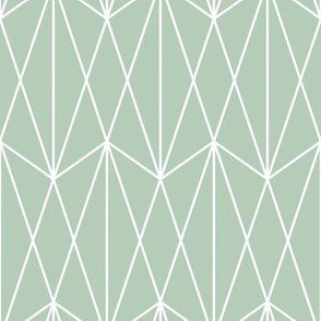 Diamond Grid - Olive Green