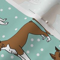 boxer dog // dog pet dog dog breed mint cute dog illustration seamless hand drawn dog pattern