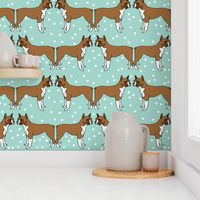 boxer dog // dog pet dog dog breed mint cute dog illustration seamless hand drawn dog pattern