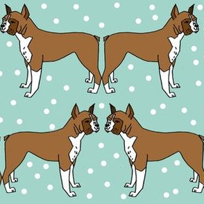 boxer dog // dog pet dog dog breed mint cute dog illustration seamless hand drawn dog pattern