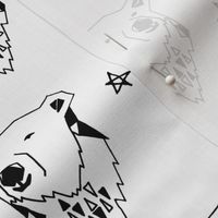 polar bear // polar bears cute nursery baby black and white scandi bears 