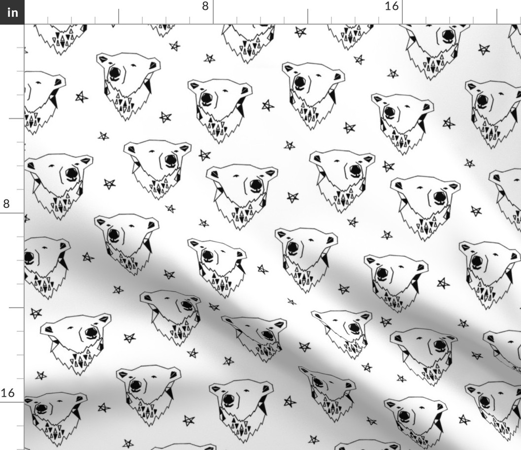 polar bear // polar bears cute nursery baby black and white scandi bears 