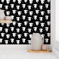 polar bear // black and white scandi nursery bear cute fabric for kids  polar bears