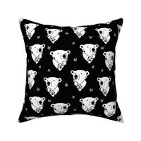 polar bear // black and white scandi nursery bear cute fabric for kids  polar bears