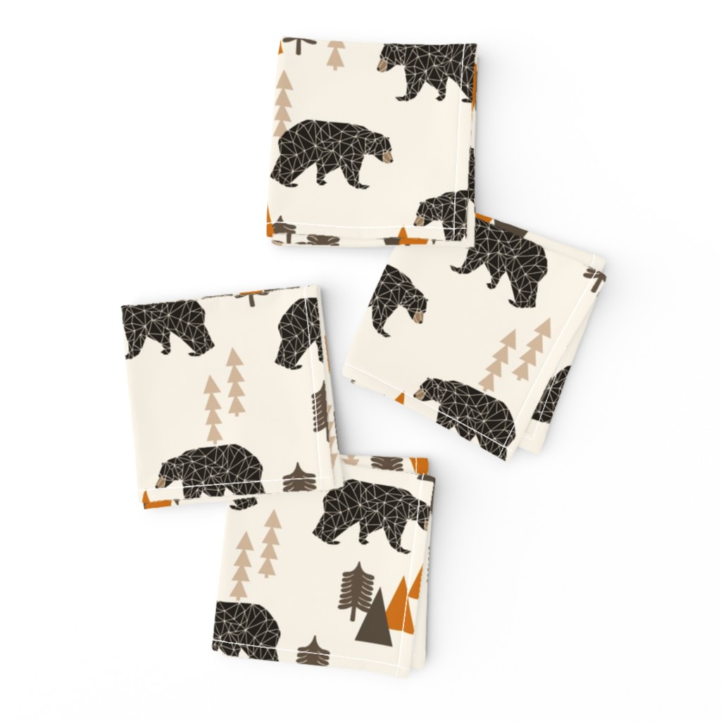 bear // forest woodland camping trees outdoors boys design