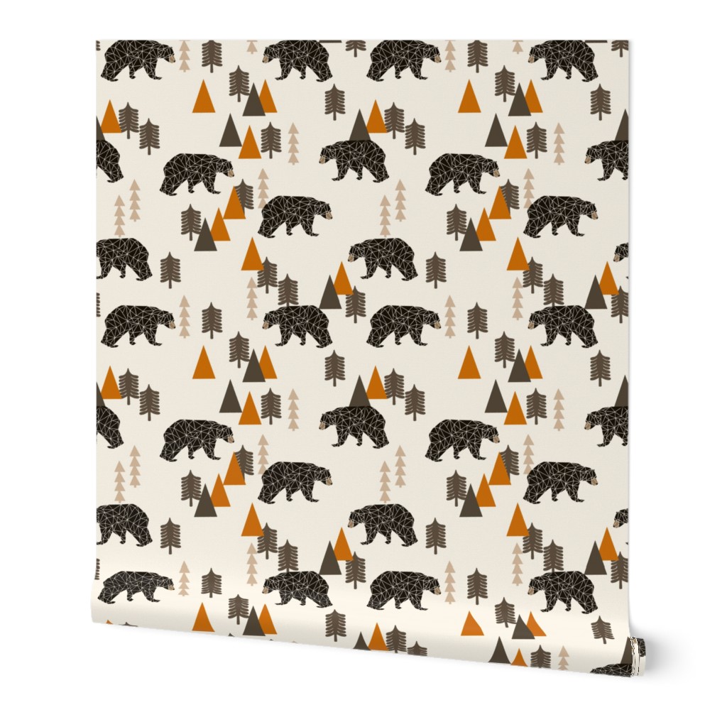 bear // forest woodland camping trees outdoors boys design