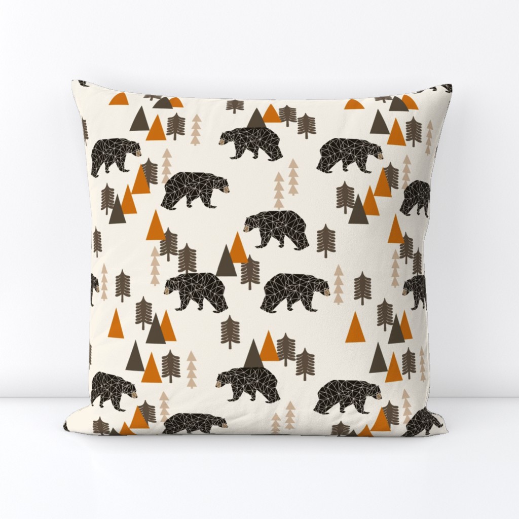 bear // forest woodland camping trees outdoors boys design