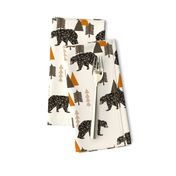 bear // forest woodland camping trees outdoors boys design