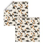 bear // forest woodland camping trees outdoors boys design