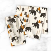 bear // forest woodland camping trees outdoors boys design