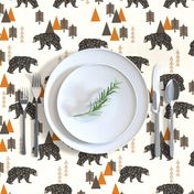 bear // forest woodland camping trees outdoors boys design