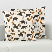 bear // forest woodland camping trees outdoors boys design