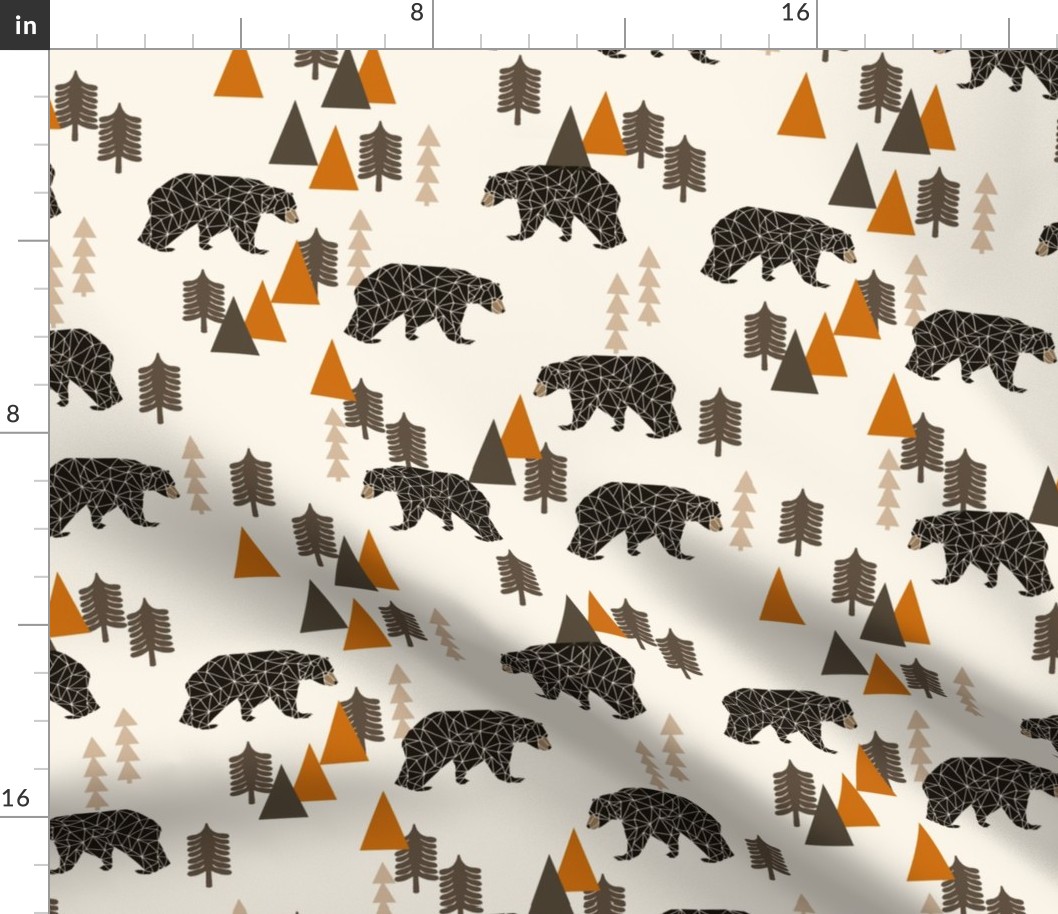 bear // forest woodland camping trees outdoors boys design